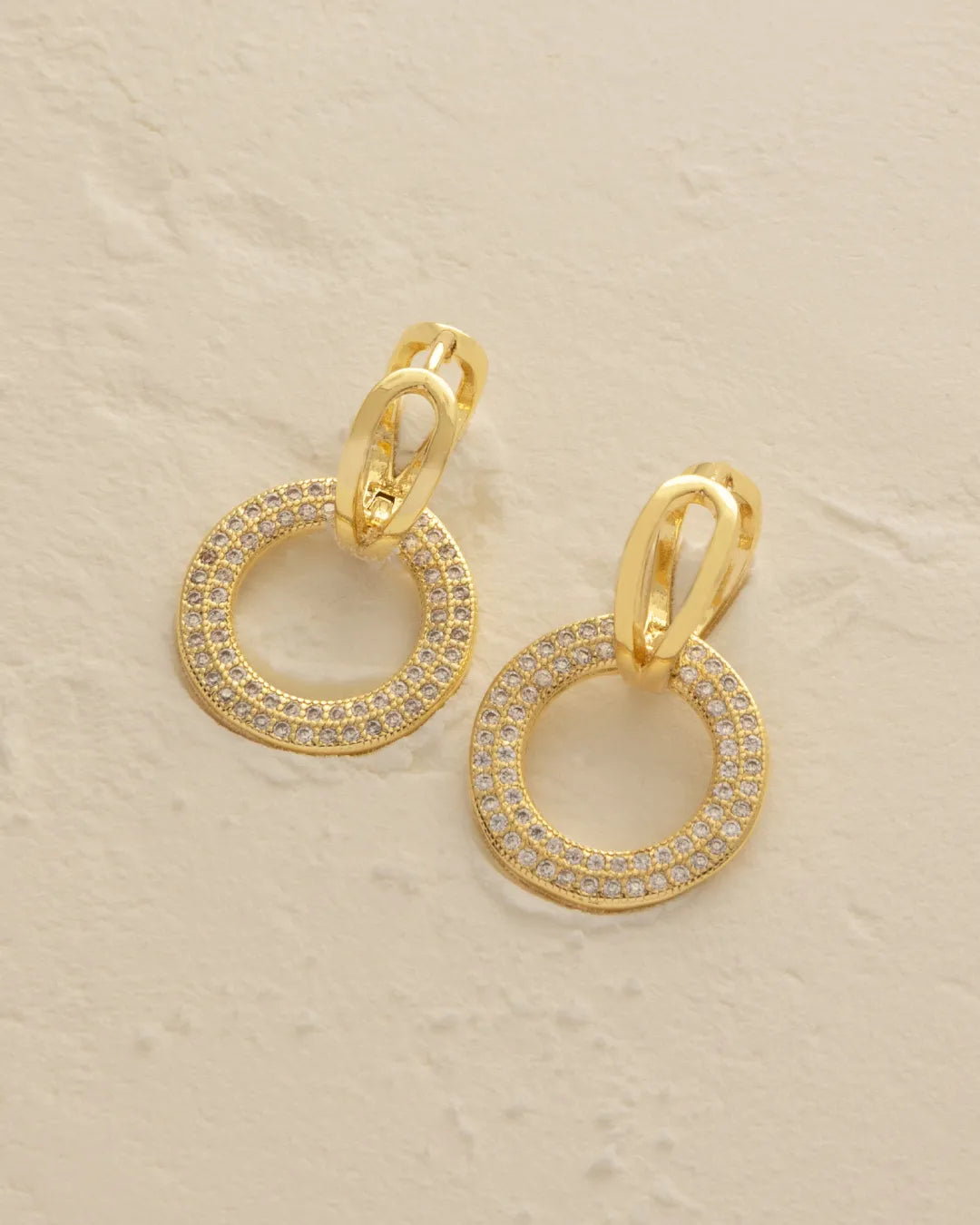 Aretes Candonga Pavé Circle 14 mm