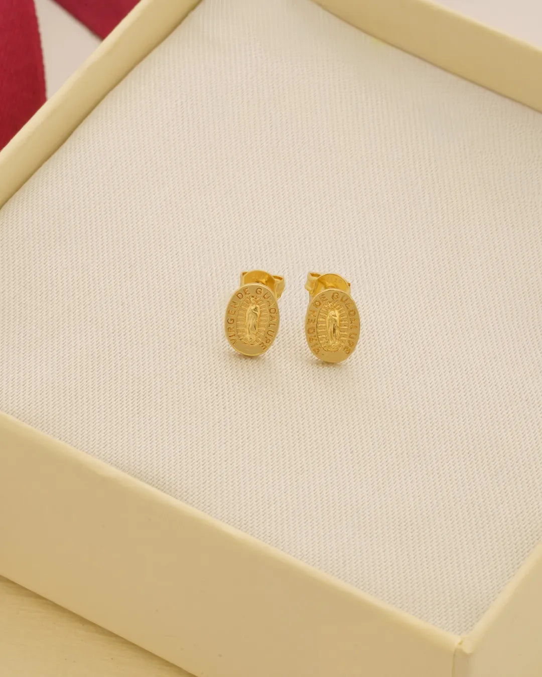Aretes Virgen de Guadalupe 9 mm