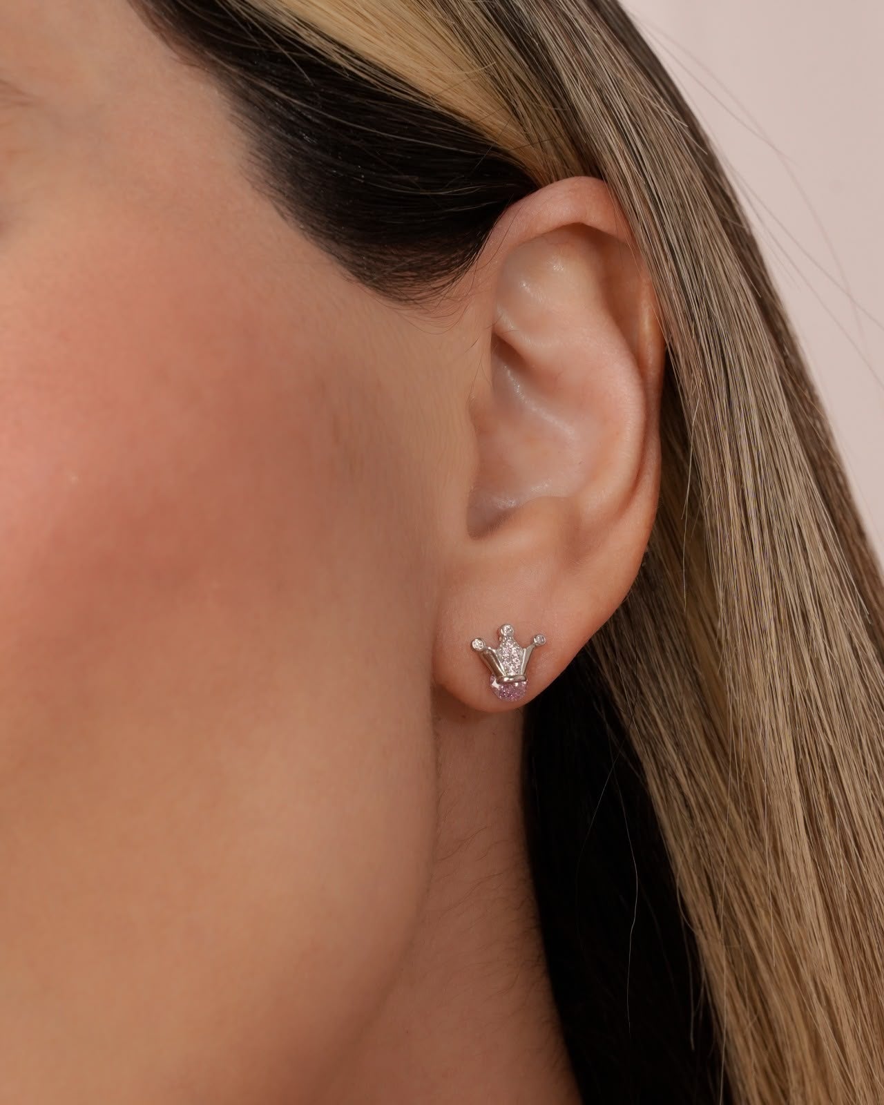 Arete Royal Rose 8,6 mm — Plata 925