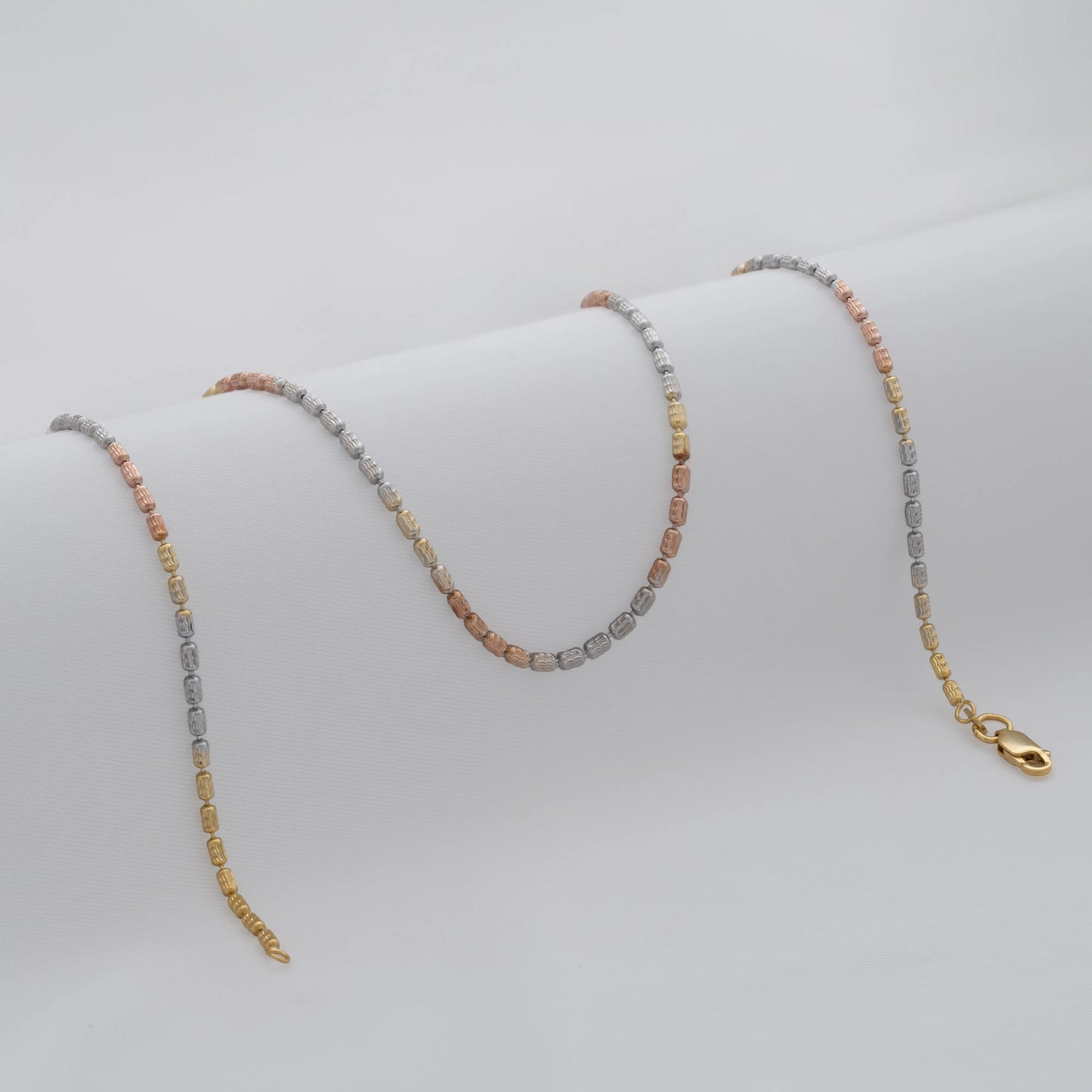 Cadena Barril Nova IT 65 Cms — Plata 925 con Oro 18K