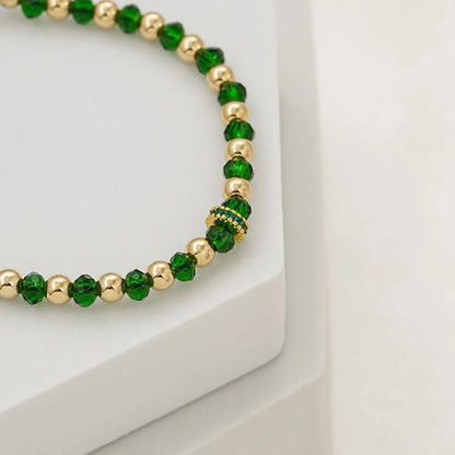 H Rondel circonias  5mm x 3U VERDE