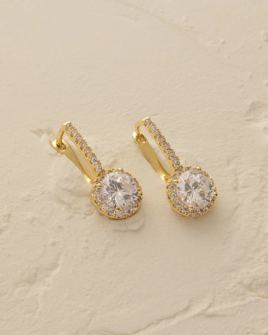Aretes Candonga Halo Crystal 12 mm