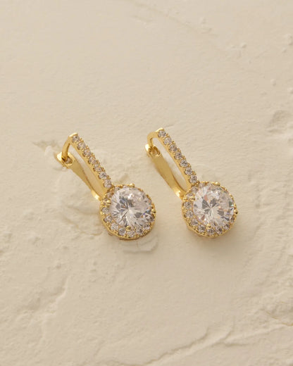 Aretes Candonga Halo Crystal 12 mm
