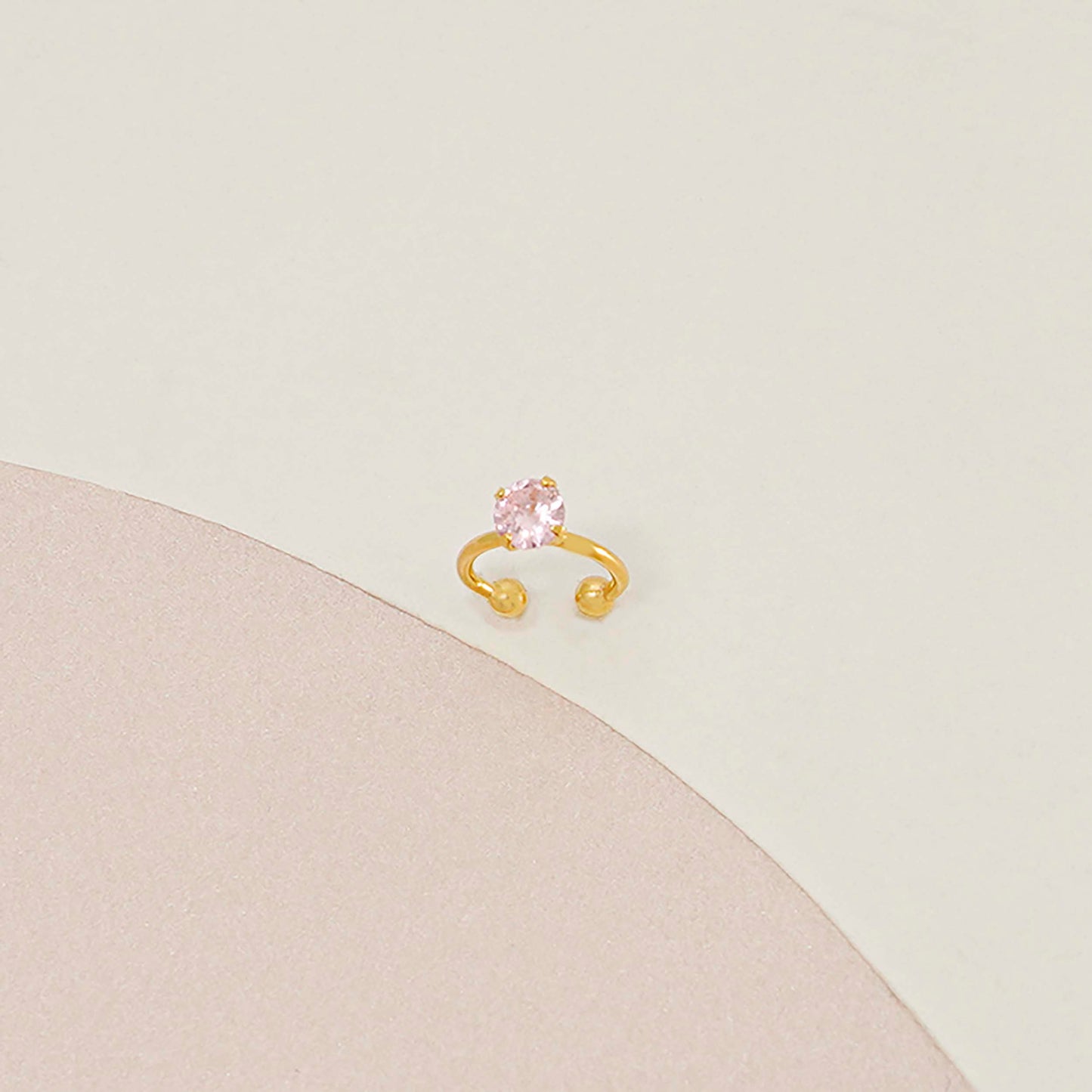 Aretes Pearcing fake 1.4cm ROSADO