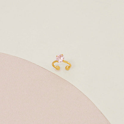 Aretes Pearcing fake 1.4cm ROSADO