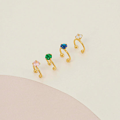 Aretes Pearcing fake 1.4cm ROSADO