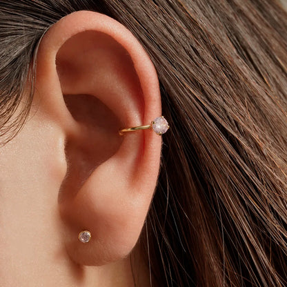 Aretes Pearcing fake 1.4cm CRISTAL