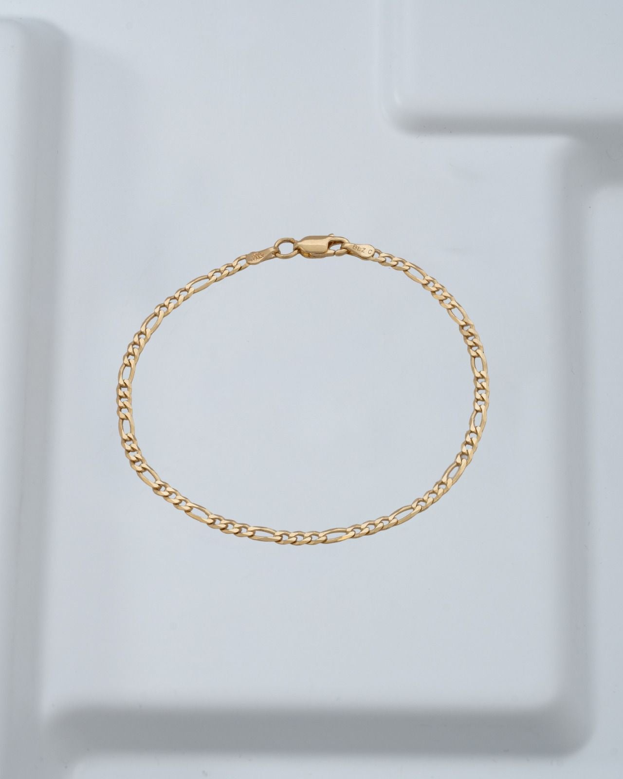 Pulsera 3*1  2,9 mm en oro laminado
