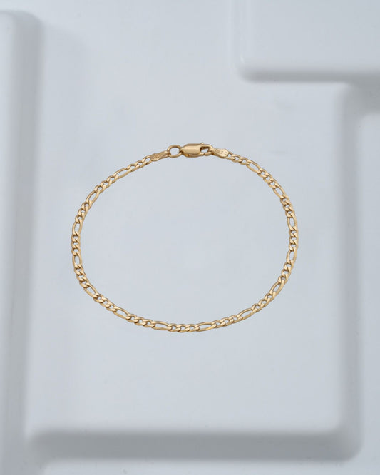 Pulsera 3*1  2,9 mm en oro laminado