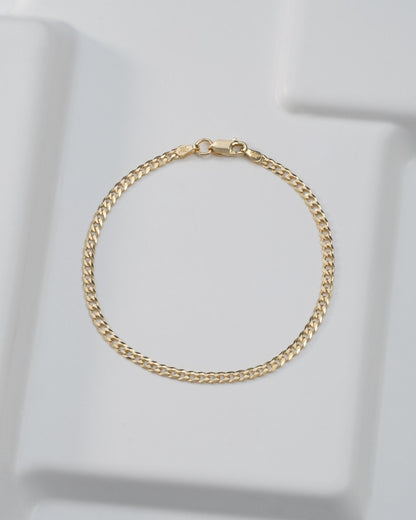 Pulsera Cubana IT 3 mm base plata