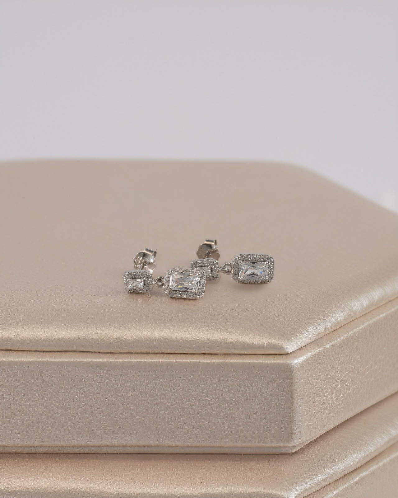 Arete Lumen Double 15 mm en plata — Plata 925 con Oro 18K