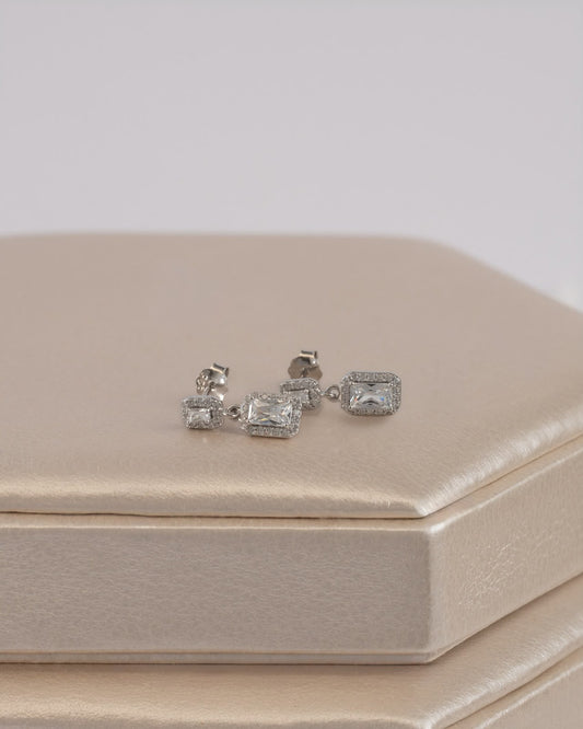Arete Lumen Double 15 mm en plata — Plata 925 con Oro 18K
