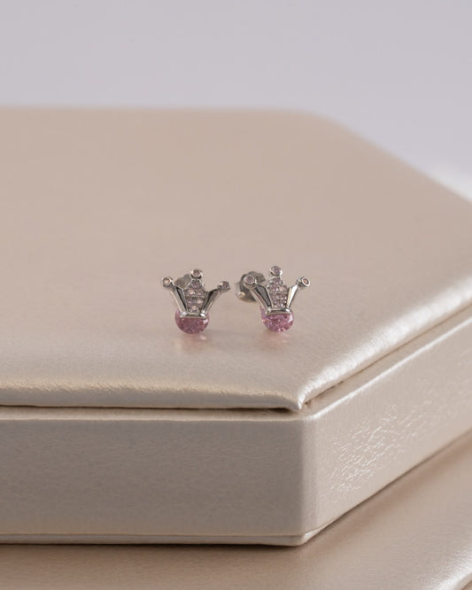 Arete Royal Rose 8,6 mm — Plata 925