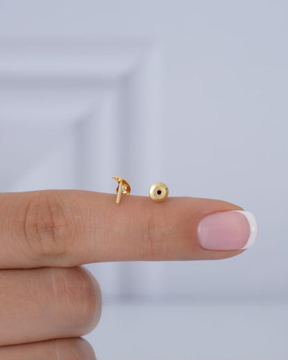 Arete Topo Dualidad 4 mm — Oro Laminado