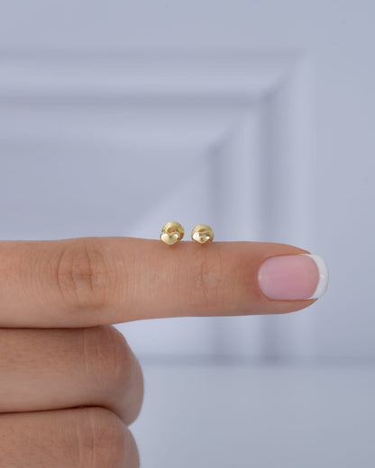 Arete Topo Love 3 mm — Oro Laminado