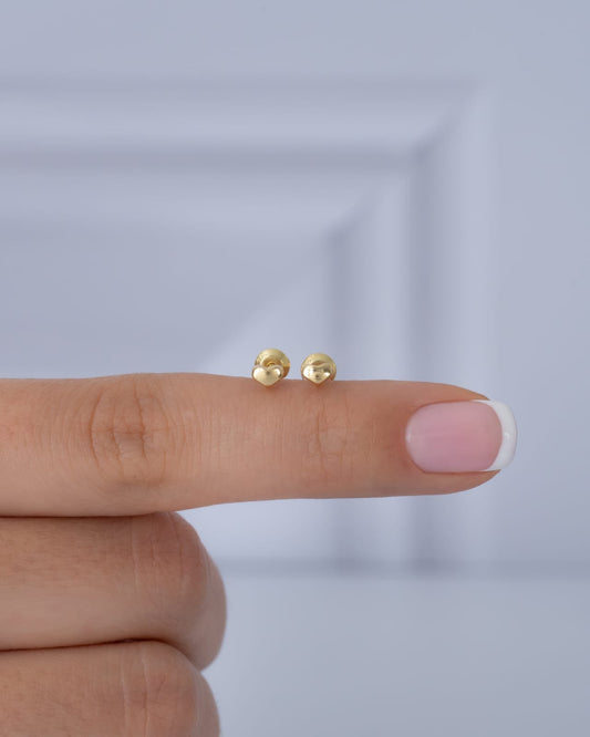 Arete Topo Love 3 mm — Oro Laminado