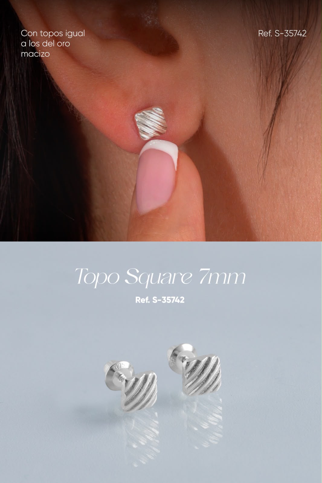 Arete Topo Square 7 mm — Plata 925