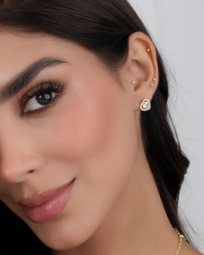 Aretes Amore Halo 9 mm