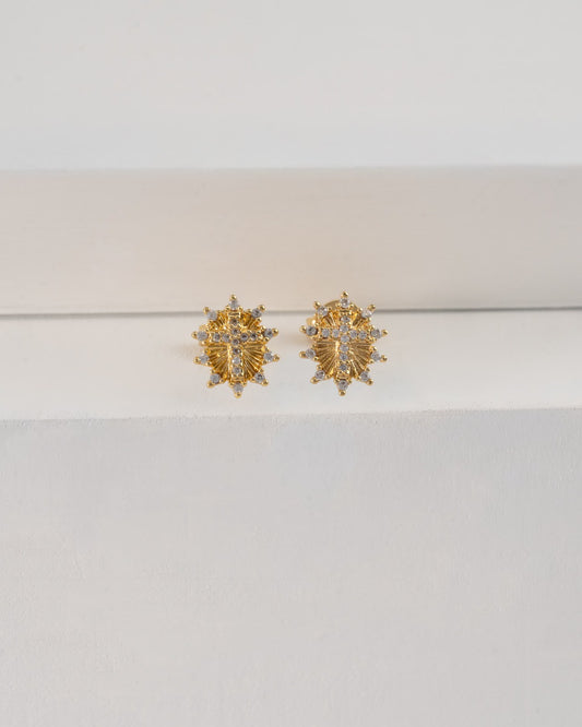 Aretes Cruz Sagrada Circonias