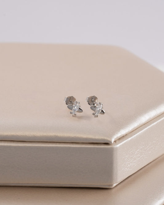 Aretes Avión elite 6,5 mm — Plata 925