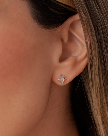 Aretes Avión elite 6,5 mm — Plata 925