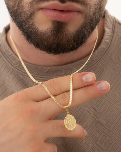 Cadena China IT 3 mm 65 Cms — Plata 925 con Oro 18K