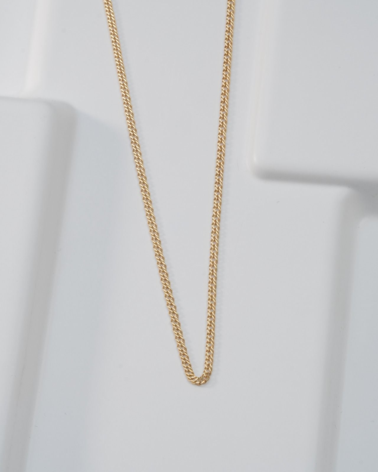 Cadena Cubana Cruzada 2,4 mm 65 Cms oro laminado