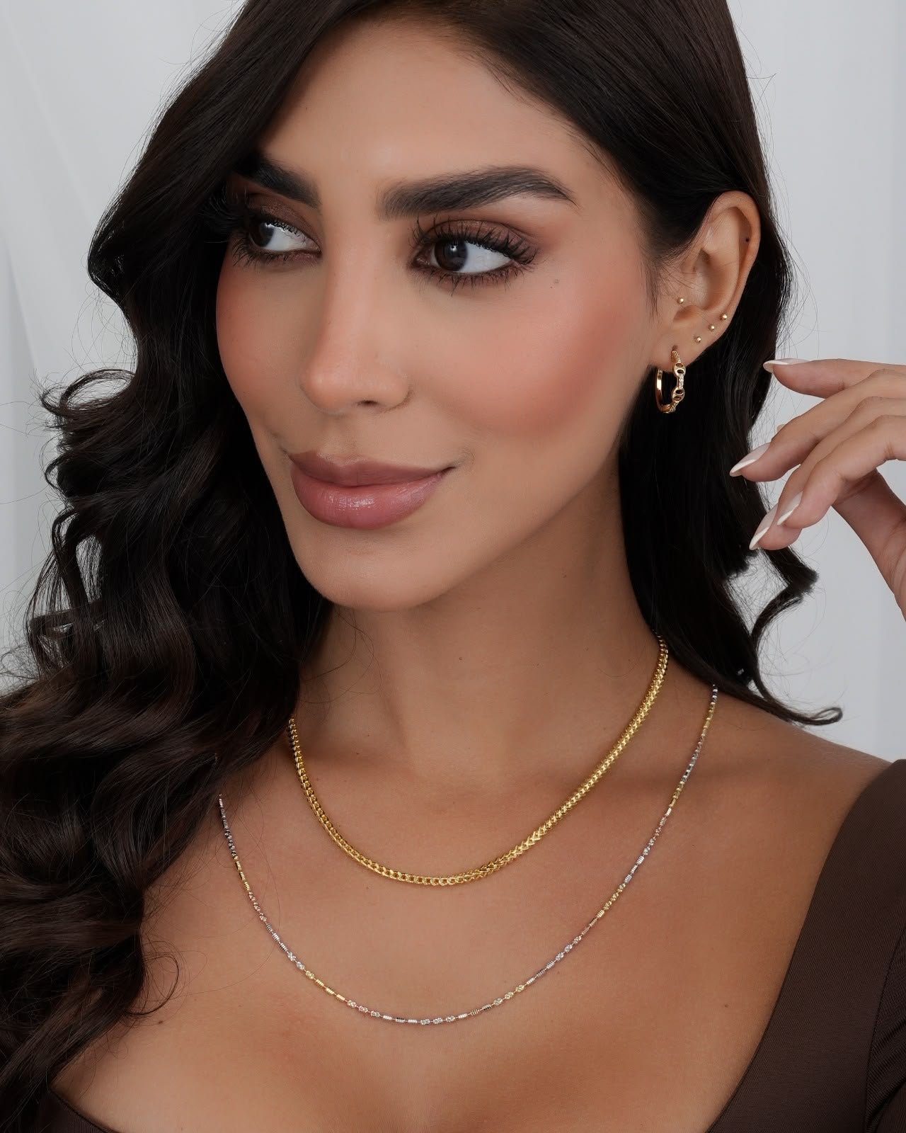 Cadena Barril Prismc IT 65 Cms — Plata 925 con Oro 18K