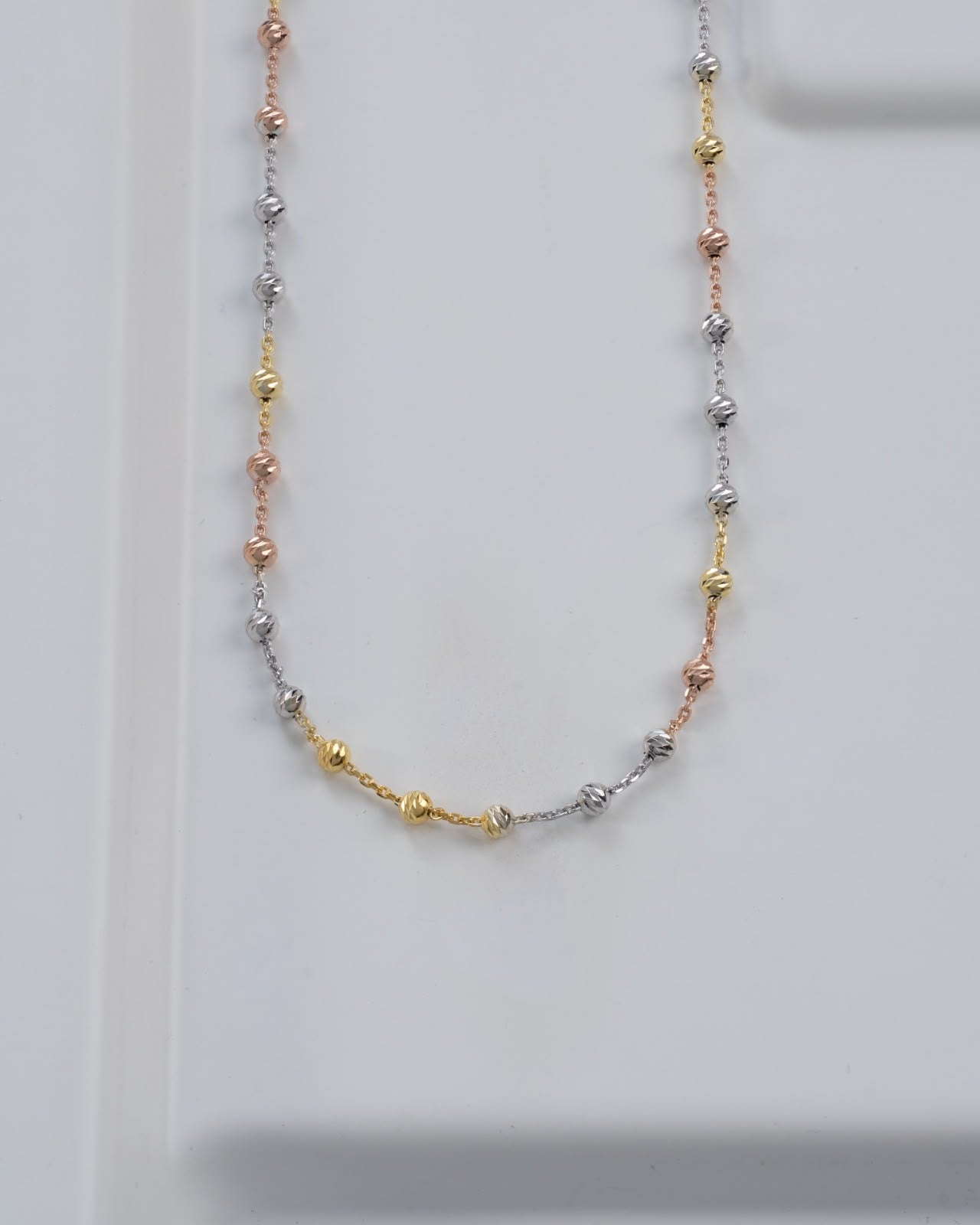 Cadena Station Redonda 3C IT 65 Cms — Plata 925 con Oro 18K