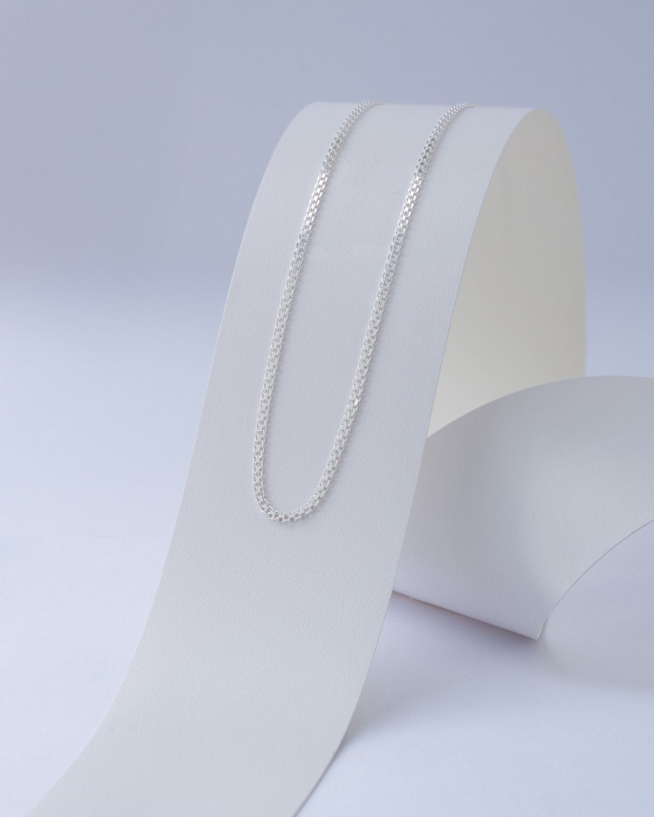 Cadena en plata tejido Chino 2 mm 45 Cms
