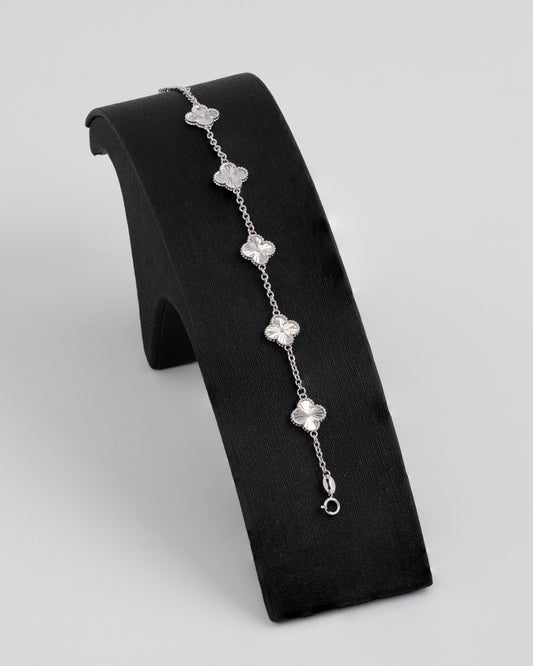 Pulsera Clover 1,2 cm 18 Cms - plata
