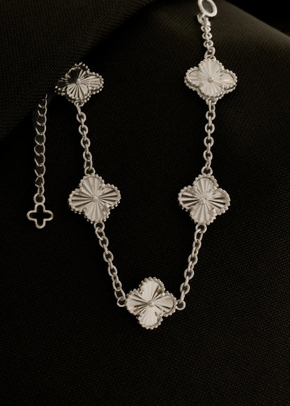 Pulsera Clover 1,2 cm 18 Cms - plata