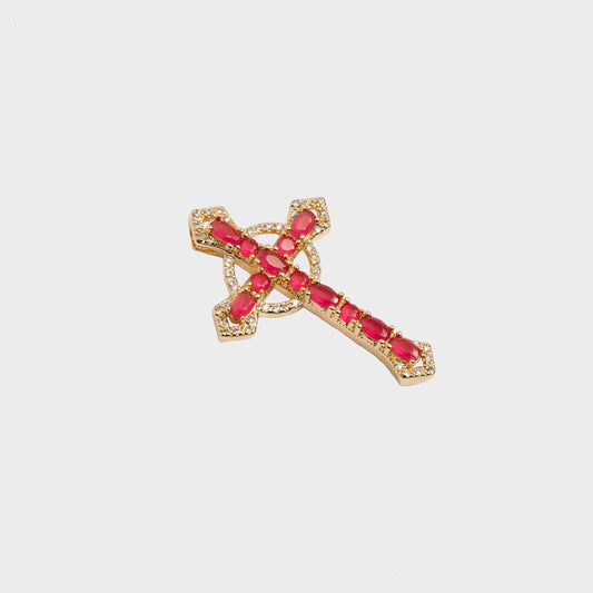 D Cruz Circonias 4.3 Cms FUCSIA