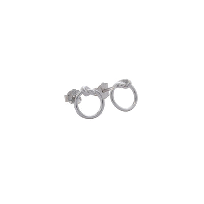 Aretes Topo Knot 7 mm en plata 925