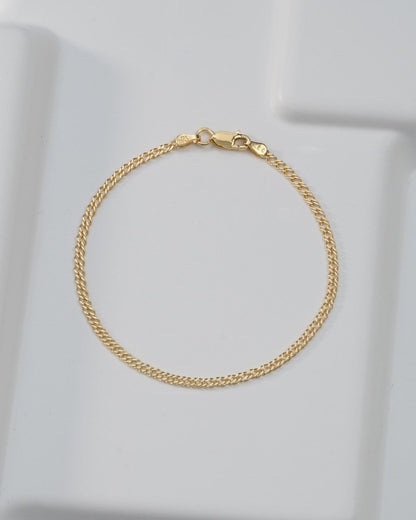 Pulsera tejido cubano Cruzada 2,4 mm 19.5 Cms