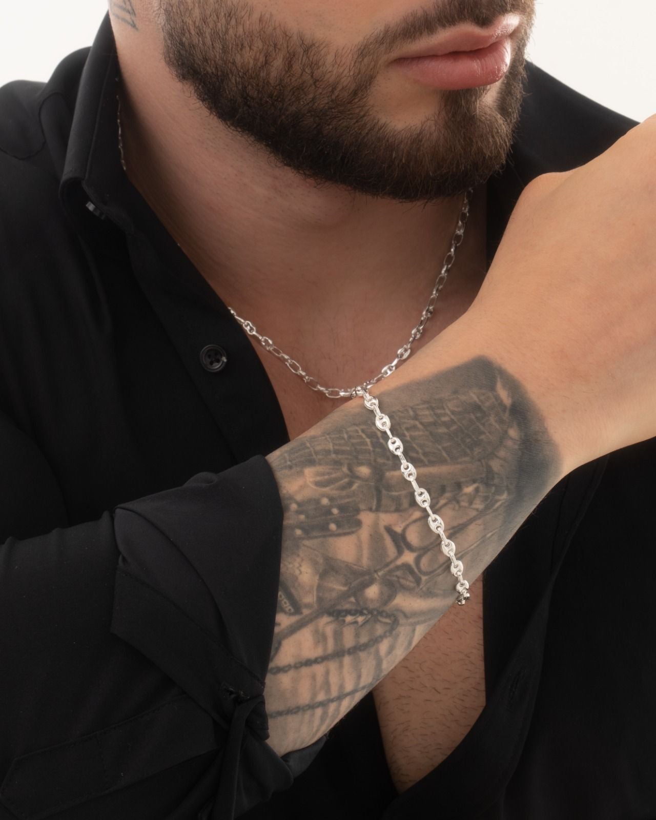 Pulsera GCI 0,4 mm 19 Cms en plata