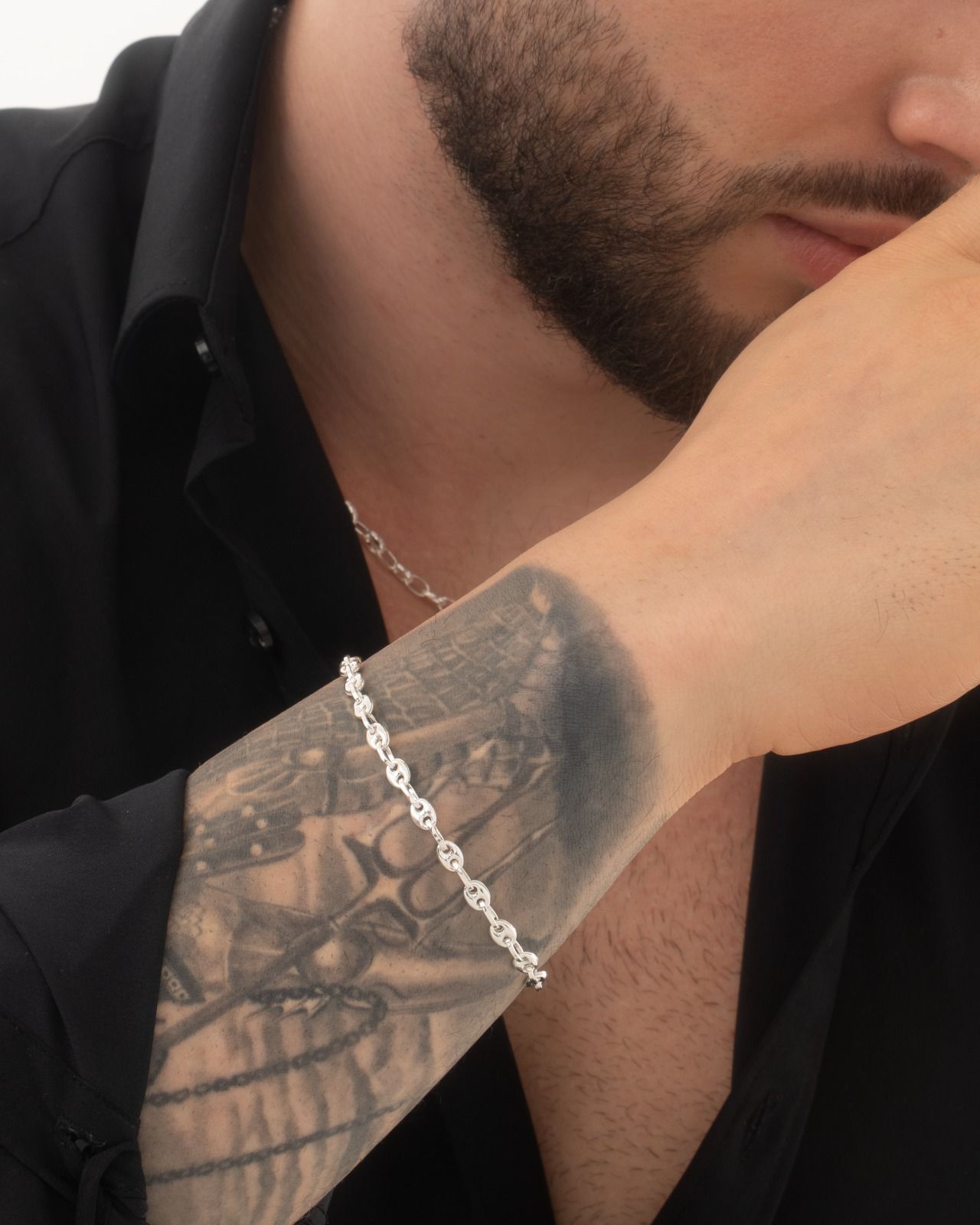 Pulsera GCI 0,4 mm 19 Cms en plata