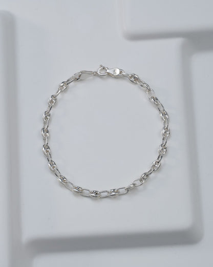 Pulsera GCI 0,4 mm 19 Cms en plata