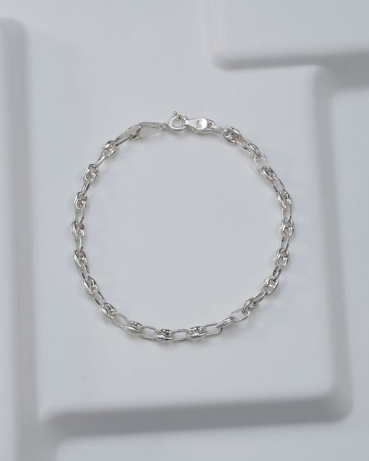 Pulsera GCI 0,4 mm 19 Cms en plata