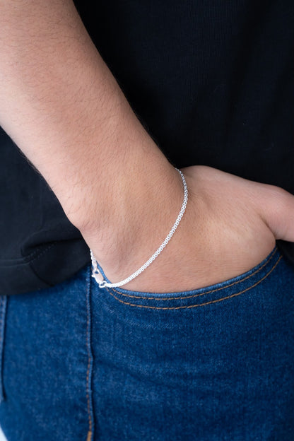 Pulsera China 2 mm 19.5 Cms en plata.