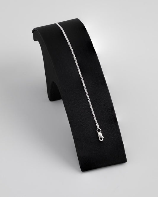 Pulsera China 2 mm 19.5 Cms en plata.