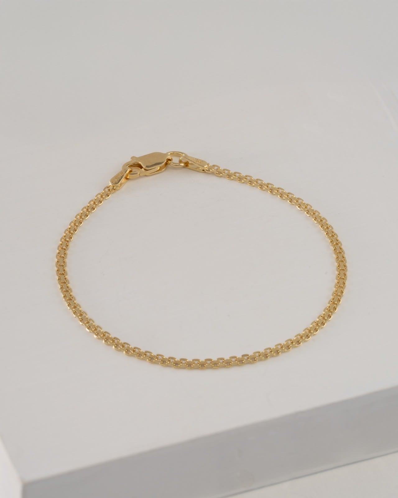 Pulsera China IT 2 mm 16 Cms — Plata 925 con Oro 18K