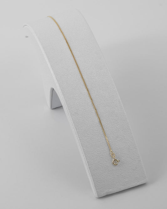 Pulsera Cubanita IT 1,5 mm 19.5 Cms — Plata 925 con Oro 18K