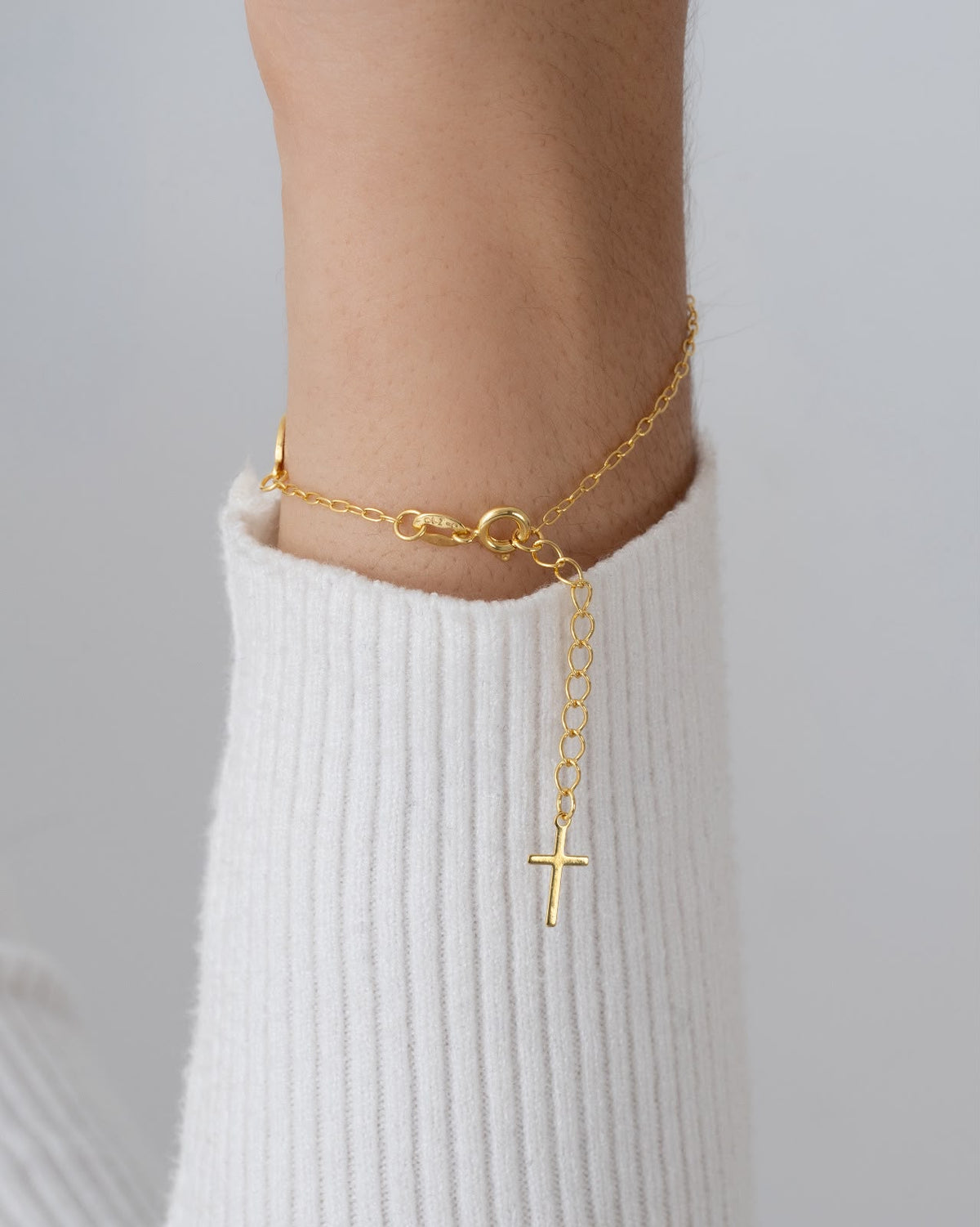 Pulsera Virgen Milagrosa 16.5 Cms Extensor — Oro Laminado