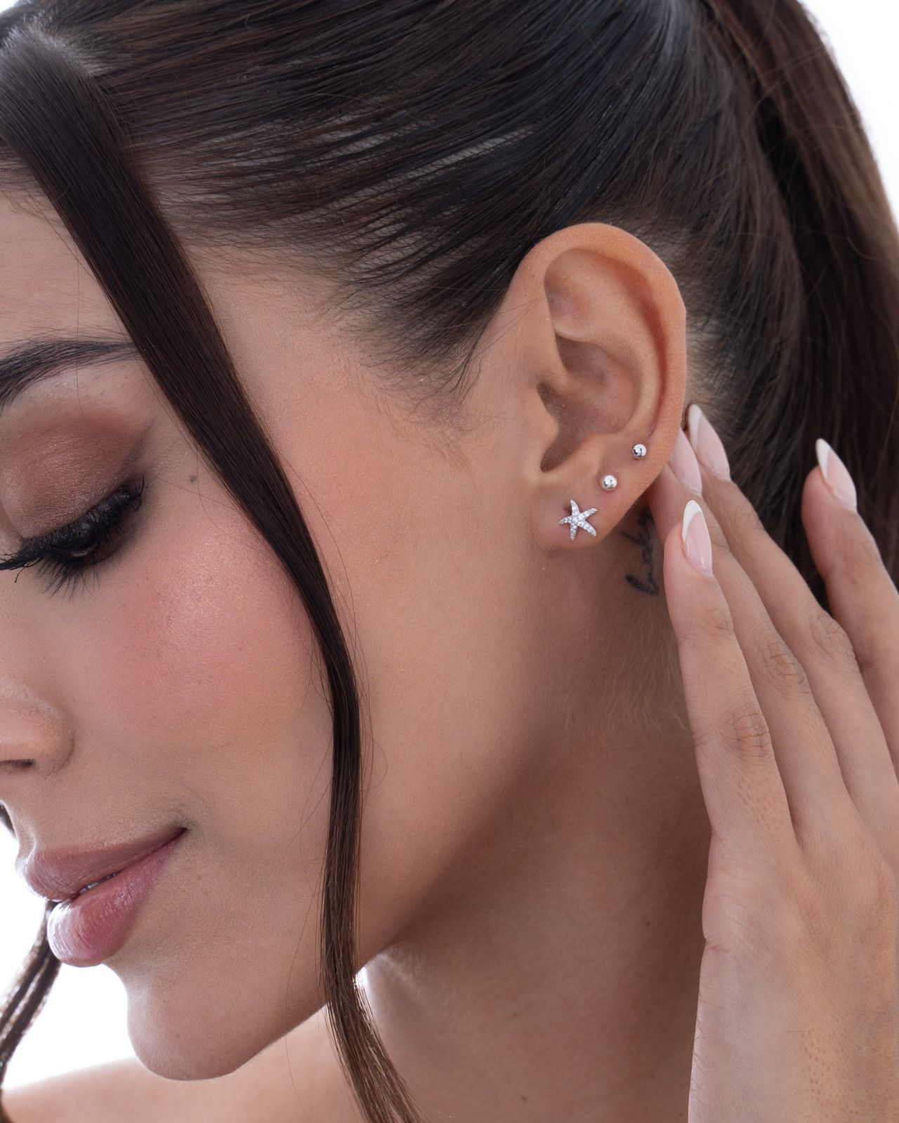 Aretes Astra Star 7 mm en plata