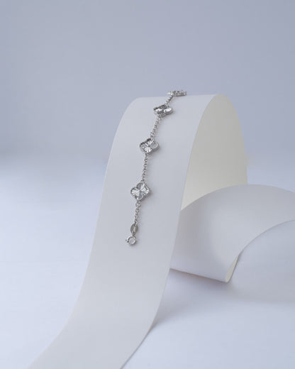 Pulsera Clover 1,2 cm 18 Cms - plata