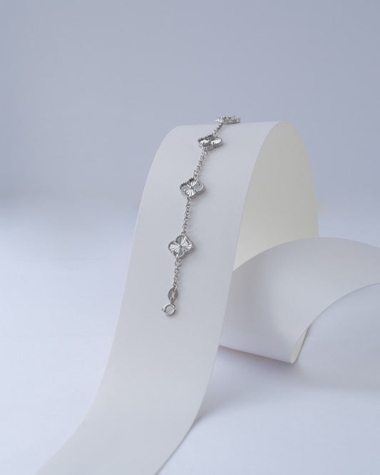 Pulsera Clover 1,2 cm 18 Cms - plata