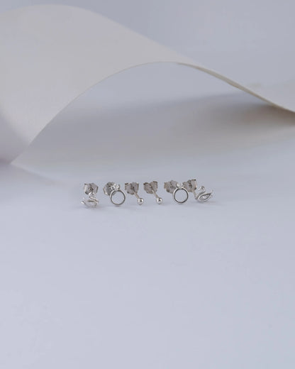 Aretes Topo Knot 7 mm en plata 925